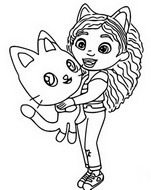 Gabby's Dollhouse Cat Rat Coloring Pages - grandongpng