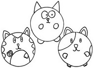 Coloring page Hamster Kitties