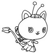 Coloring page Kitty Fairy