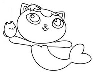 Coloriage Cakey Gabby Chat - télécharger et imprimer gratuit sur