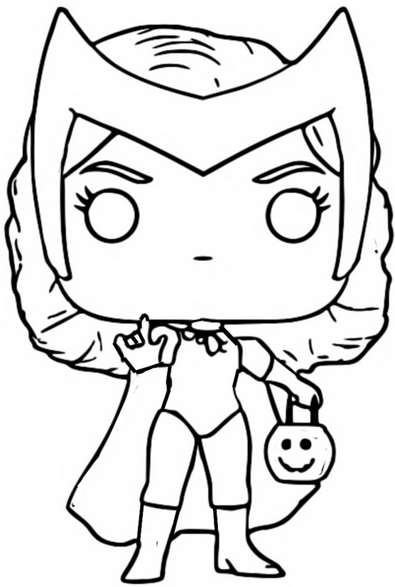 Dibujo para colorear WandaVision : Funko pop de Halloween 7