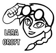 Coloring page Lara Croft (icon)