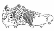 Coloring page Neymar Jr. Soccer shoes