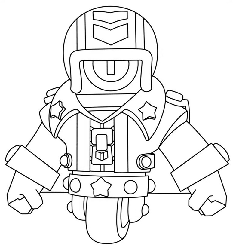 Coloring page New brawler Stu