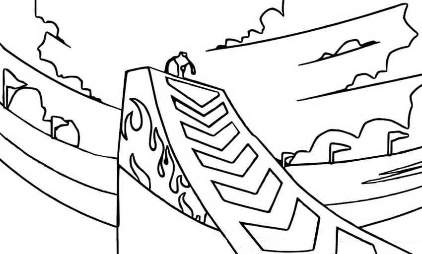 Coloring page Jumping Hill
