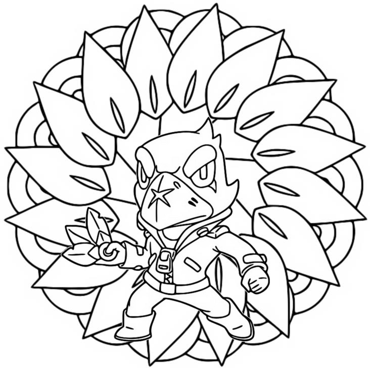 Coloring Page Brawl Stars Mandalas Crow 6 - crow brawl stars coloring