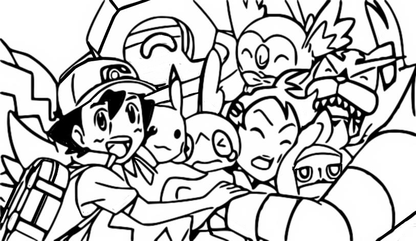 Desenho para colorir Episódios 37 - Estou de volta! Prazer em conhecer, Alola