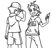 Coloring page Goh & Ash