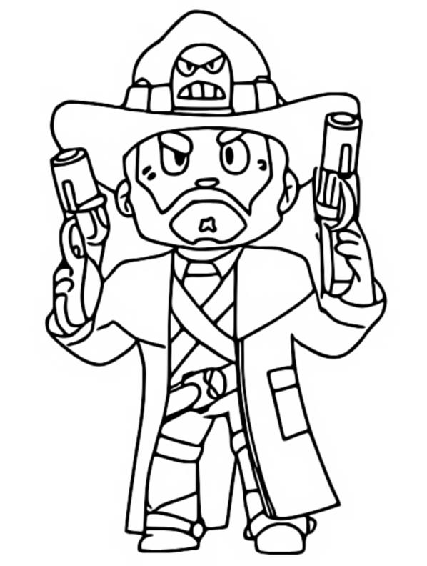 Coloring page Gunslinger Colt