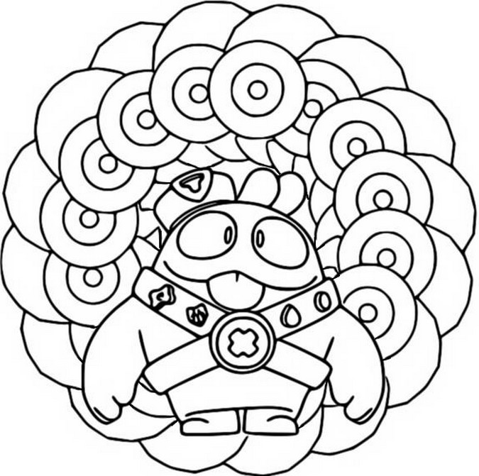 Fargelegging Tegninger Squeak - Mandala