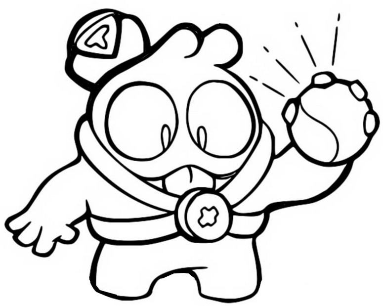 Coloring Page Brawl Stars Season 6 Goldarmgang Squeak 3 - colorear brawl stars tara