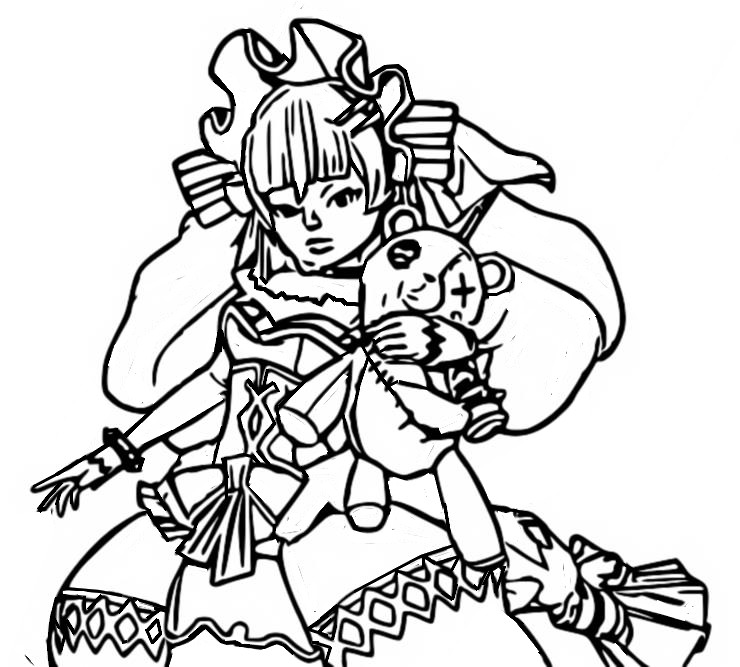 Coloring page Nicki (Dark)