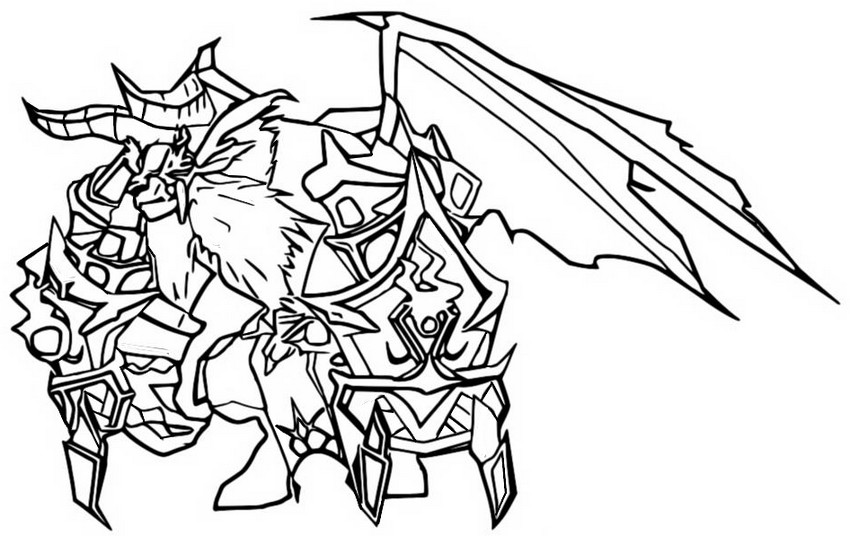 Desenho para colorir Rakan (Fogo)