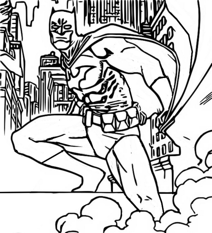 Coloring page Part 1 - Batman Fortnite Zero Point
