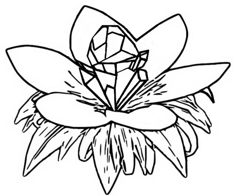 Desenho para colorir Flor de cristal - New Pokémon Snap