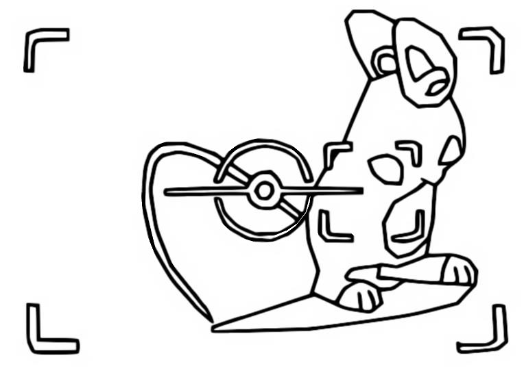 Desenho para colorir Raichu fazer surf - New Pokémon Snap