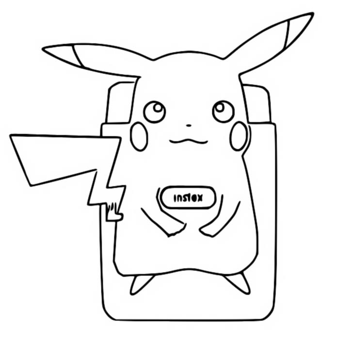 Desenho para colorir impressora de Pikachu-theme - New Pokémon Snap