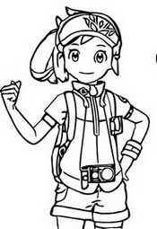 Coloring page Female main player