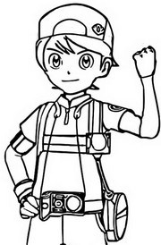 Coloring page Male main player