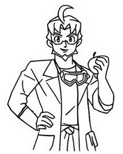 Coloriage Professeur Miroir