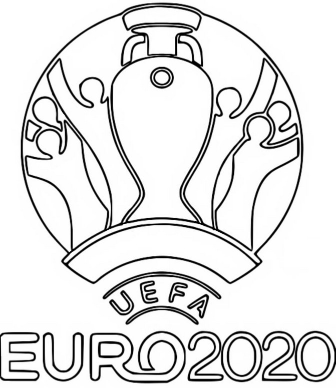 Kleurplaat Logo - Euro 2020 2021