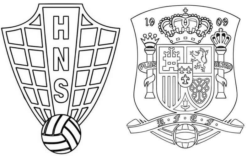 Emblems of Russian Football Championship coloring pages printable games