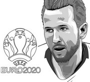 Coloriage Harry Kane - équipe d'Angleterre