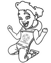 Coloring page mascot Skillzy