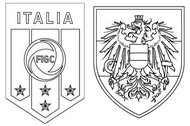 Målarbok Italien Österrike