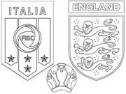 Kleurplaat Finale: Italië - Engeland