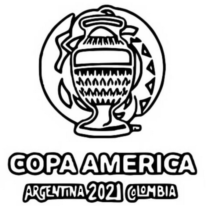 Coloring page Argentina - Colombia - Copa America 2021