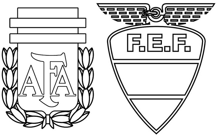 Coloring page Final quarter: Argentina - Ecuador