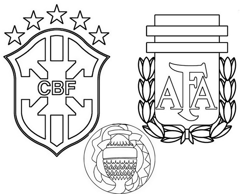 Coloring page Final: Argentina - Brazil