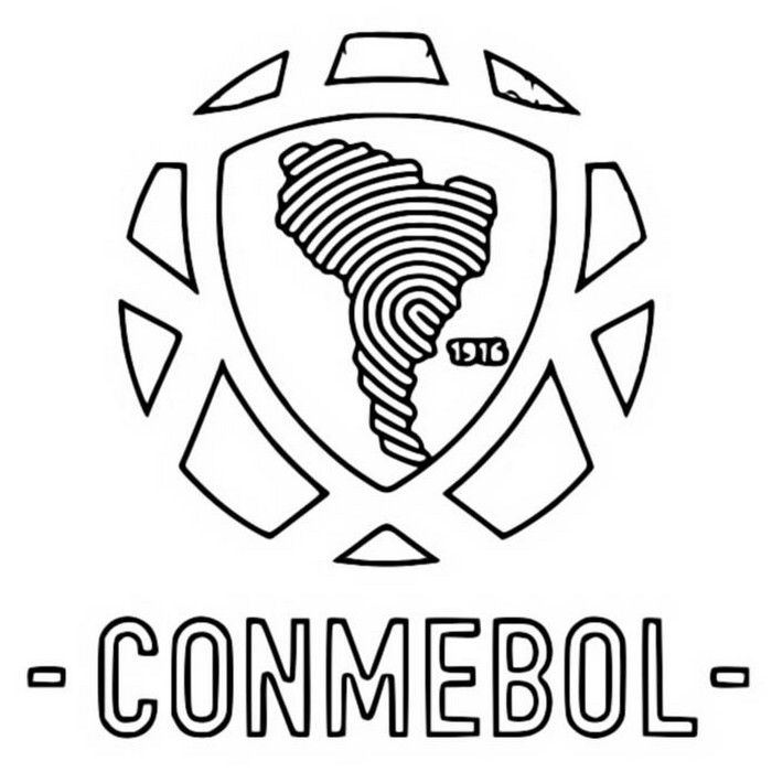 Coloring page Conmebol - Copa America 2021