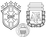 Coloring page Final: Argentina - Brazil