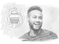 Kleurplaat Neymar Jr
