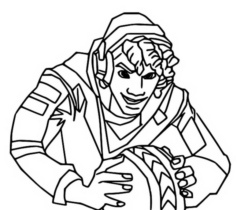 Coloring page Player (boy)