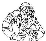 Coloring page Player (boy)