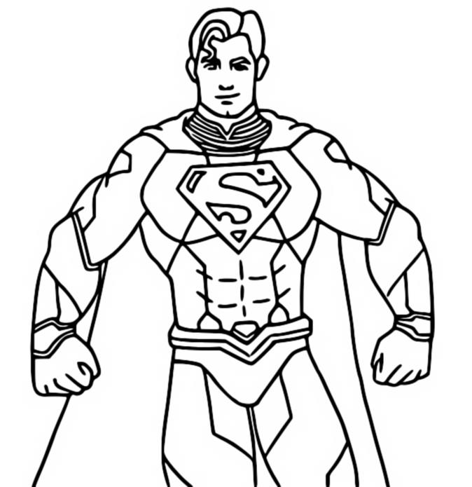 Tulostakaa värityskuvia Superman