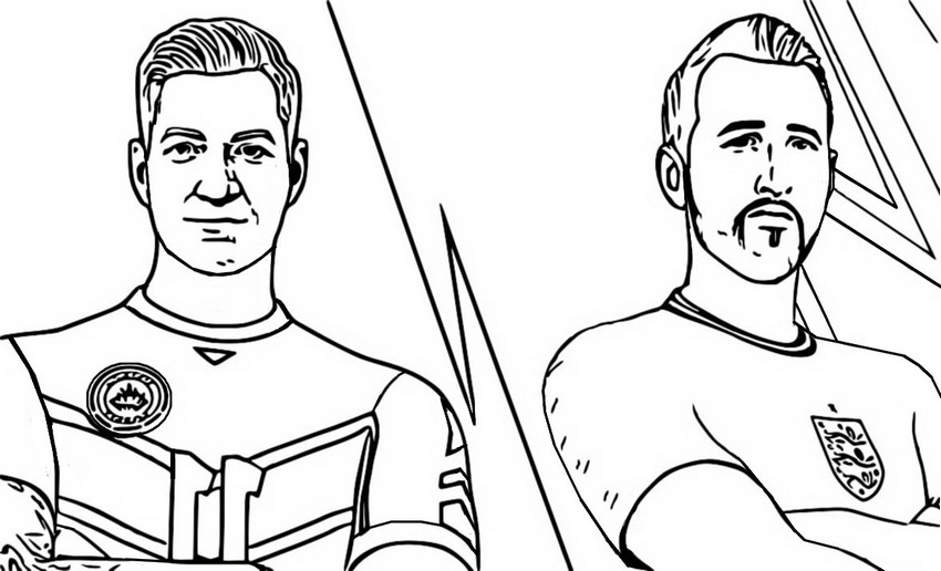 Desenho para colorir Kane & Reus