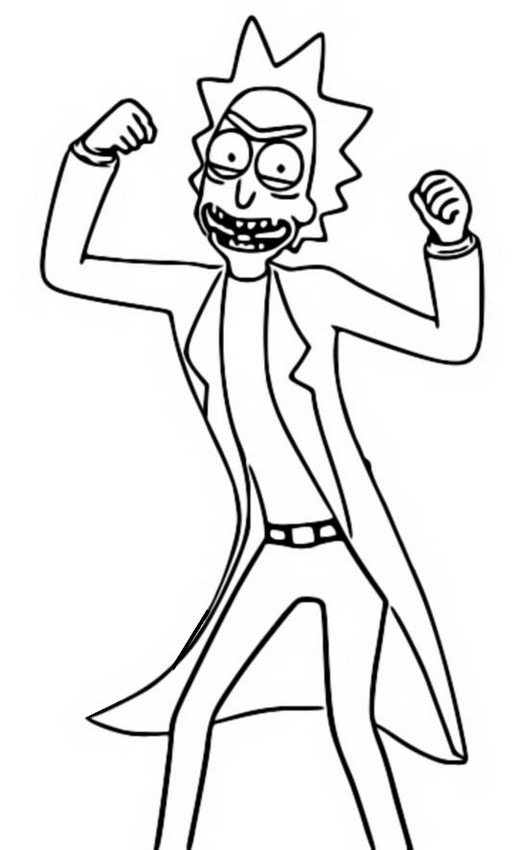 Coloring page Fortnite Season 7 Invasion : Rick 3