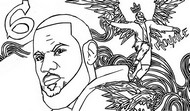 Coloring page LeBron James
