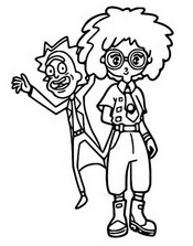 Coloring page Doctor slone and Rick