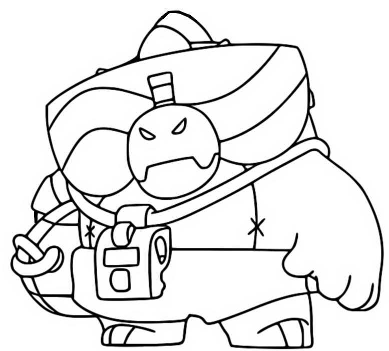 Coloring Page Brawl Stars Jurassic Splash Buzz 1 - coloriage rosa brawl stars