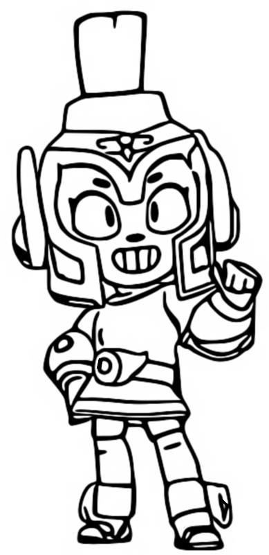 Desenho Para Colorir Brawl Stars Onda Jurassica Max Hermes 10 - imagens para colorir brawl stars da rosa