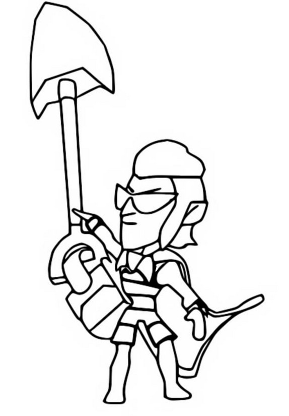 Coloring Page Brawl Stars Jurassic Splash Beach Time Mortis 6 - splash 2021 buzz brawl stars