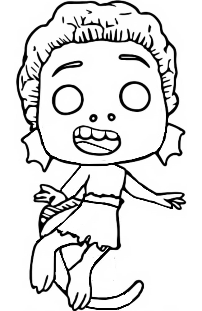 Coloriage Funko pop Monstre des mers