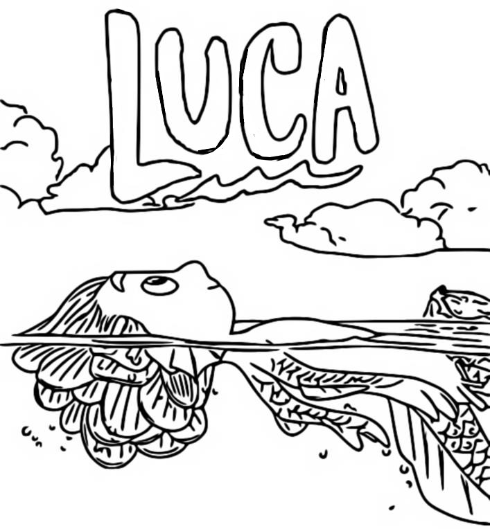 Coloring page Luca : Movie Poster 2