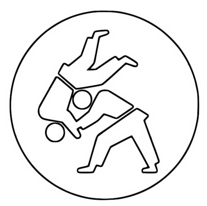 Malebøger Judo. - Sport Pictogram