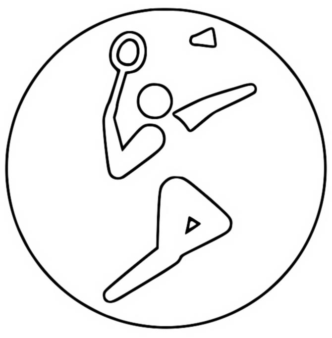 Malebøger Badminton. - Sport Pictogram